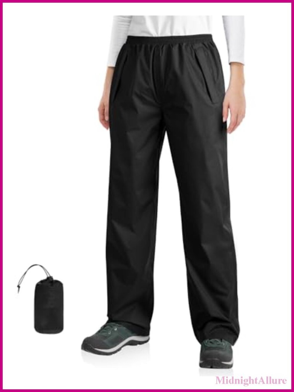 Packable Rain Pants for Women Lightweight Waterproof Hiking Pants